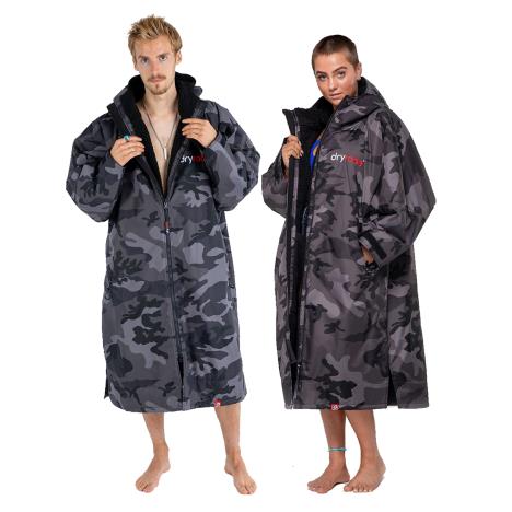 dryrobe Advance Long Sleeve Changing Robe - Black Camo / Black   £165.00